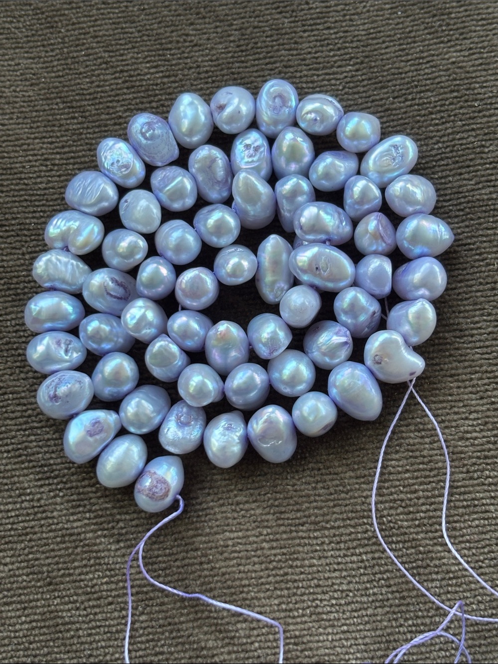 Crafting- Freshwater Baroque Pearl Strand Purple Lilac Violet Lavender 60 Count